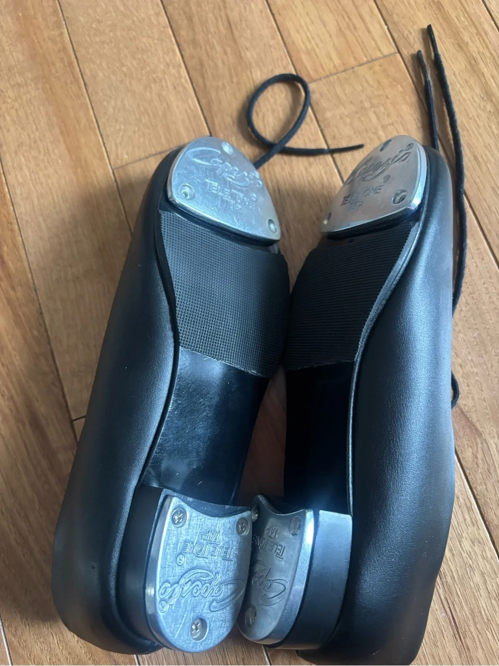 Capezio Black Leather Tap Jazz Shoes